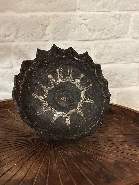 Black Flower Footed Bowl: Romanian Stories